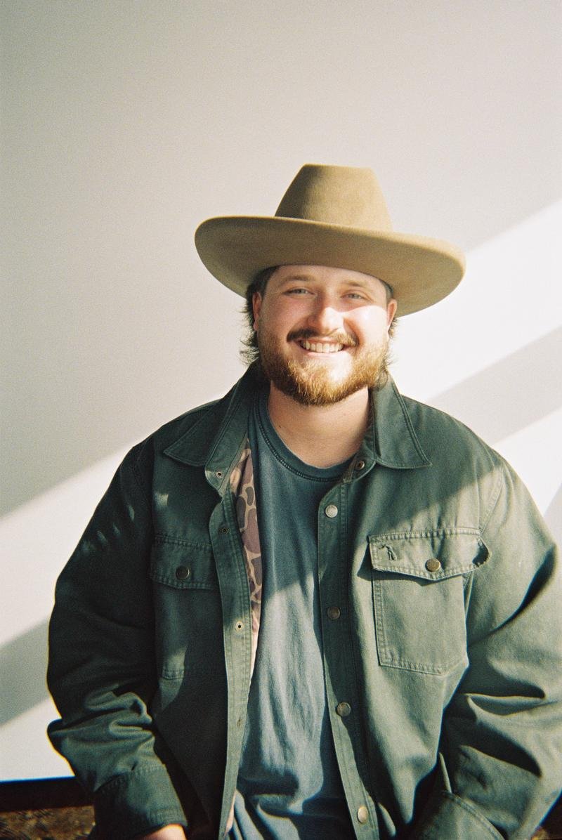 Philip Winham, heirloom photographer, in a wide-brimmed cowboy hat